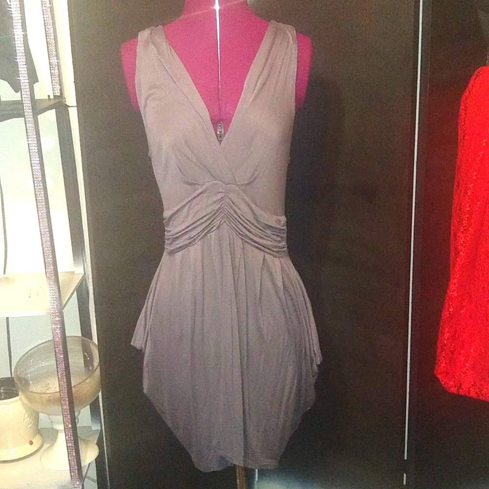TRUE LIGHT Gray Mini Dress